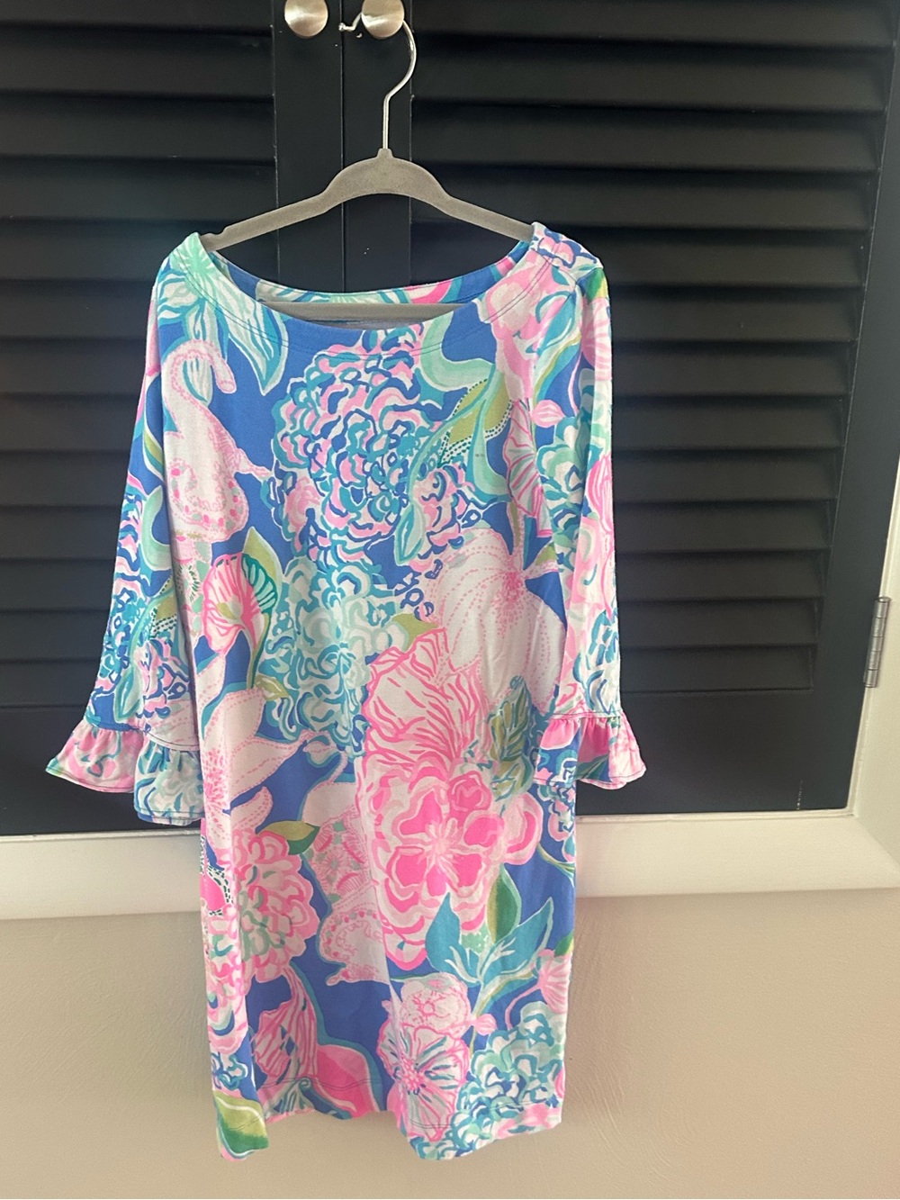 Lilly Pulitzer Blue & Pink Floral Mini Dress